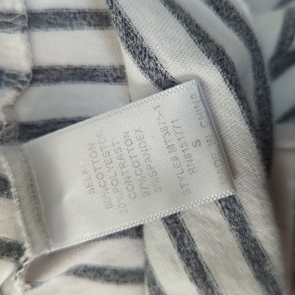 Le Lis Striped Boxy Tank Shirt White Gray S nautical preppy casual classic - Picture 6 of 7